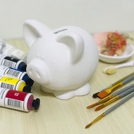 陶 DIY 小豬撲滿陶瓷白坯存錢筒 彩繪材料組 (含彩繪材料)