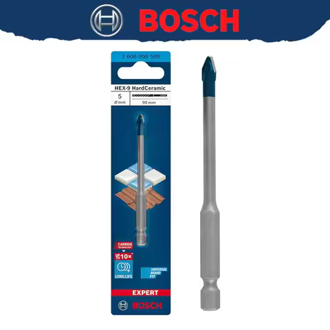 BOSCH 2608900589 EXPERT HEX-9 Hard Ceramic Drill Bit 5mm 10X Long Lifespan High Hardness Material St