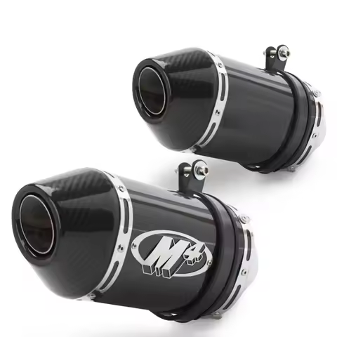 51MM Universal Carbon Fiber Motorcycle M4 Exhaust Muffler for MT09/07 Z800 R1 R6 GSXR1000 ZX6R ZX10R