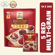[Sachet] Quaker Five Red Multigrain Mix Oat 30g x 18s 桂格五（5）红混合即食燕麦片 便携装 30g x 18s / [Pek Kecil] Qua