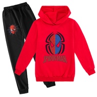 Spidermans Boys Girls Hoodie Jogger Set Hooded Long Sleeve Sweater + Pants CW2373 35% Polyester Kids Clothing Set