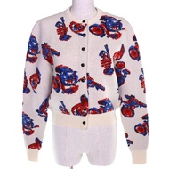 全新未使用商品 △LOUIS VUITTON(L​​OUIS VUITTON) 2023款，喇叭/號角圖案，羊毛/羊絨混紡開衫，秀場模特新垣結衣同款，象牙白/RED/藍色，XS碼，意大利製造，正品，女