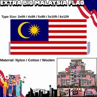 【Benderaku】【EXTRA BIG】Jalur Gemilang Malaysia Flag Bendera Besar Malaysia  Big Malaysia Flag  -4x8ft