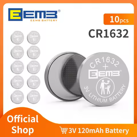 EEMB 5~100PCS CR1632 3V Button Cell Battery 120mAh Lithium Battery Non-Rechargeable Cell Batteries