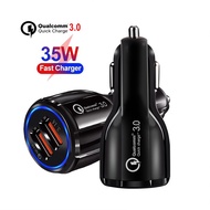 35W QC3.0 Dual USB Car Charger 6A Quick Charge 3.0 Car Charger