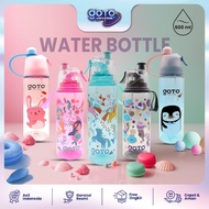Goto Trytan Watter Bottle Cute Character Straw Children's Drinking Bottle 600 ML