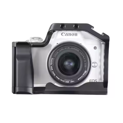 M50 Camera Cage Rig for Canon M5 M50 MarkII 3/8 1/4 Cold Shoe Mount for Arri Handle Monitor Holder F