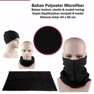 Masker Full Face Motor Helm Balaclava Ninja Polos Mask Hitam