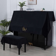 Piano Cover Cloth Velvet Embroidered Light Luxury Premium Piano Anti-dust Cover Star Sea Standing Black Piano Cover Half Cover Piano Curtain