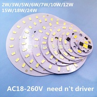 【❖New Hot❖】 WIOJJ SHOP 5pcs 220v Led 3w 5w 7w 10w 12w 15w 18w 24w 5730smd Integrated Ic Driver Lamp Plate Cold White/ Warm White