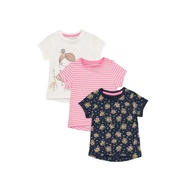 MC Mothercare Girls Set 3pcs T-Shirt Gypsy Flowers Navy Pink White Original Girls' T-Shirt TAG