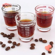 BEAUTY Espresso Shot Glass, Universal Heat Resistant Shot Glass Measuring Cup, 60ml Espresso Essentials Measuring Shot Glass