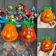 一對日本稀有絕版東京迪士尼萬聖節Halloween南瓜頭鋼牙與大鼻Chip N Dale 松鼠 奇奇蒂蒂C&D 毛絨公仔吊飾掛件 匙鎖匙扣 Disney Chipndale chip and dale