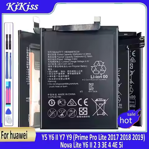 Battery for huawei Y5 Y6 II Y7 Y9 (Prime Pro Lite 2017 2018 2019)/Mate 8 9 10 SE Pro lite/nova 2 3 3