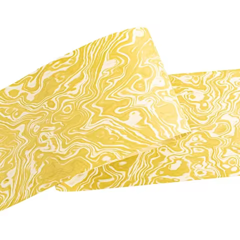 L:2.5meters Width:300mm T:0.3mm Superior Yellow Cloud Patterned Tech Wood Veneer for DIY Creativity 