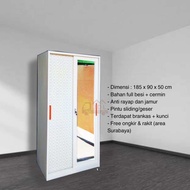 Lemari Pakaian Besi 2 Pintu - 90 cm