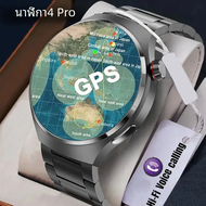สมาร์ทวอทช์สำหรับ Huawei Pro สมาร์ทวอทช์4 Pro AMOLED หน้าจอ HD บลูทูธโทร GPS อัตราการเต้นหัวใจนาฬิกาอัจฉริยะ2024ใหม่