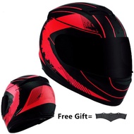 1 Pcs Gloss RED Black Adult Full Face Helmet Motorcycle Helmet vintage Motorcycle Motorbike Vespa