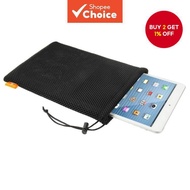 HAWEEL Nylon Mesh Drawstring Pouch Bag with Stay Cord for up to 7.9 inch Screen iPad and Tablet, Siz