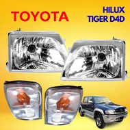 โคมไฟหน้า ไฟหน้า เสื้อไฟหน้า ไฟเลี้ยวมุม ไฟเลี้ยว ไฟมุม  Toyota Hilux Tiger D4D ปี 2002 - 2004 โตโยต