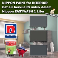 Nippon Paint EasyWash Interior collection 1 Liter Smoking Gray 2045T / Muddy Cloud 0494 / Pewter Shadow 0524