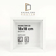 3D Photo Frame size 18x18cm, large panel covered with envelope 21x21cm, 3D Photo Frame, 3D Frame 18x