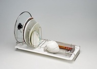 不鏽鋼 可調式 盤架　可收納 湯鍋　可掛於 掛桿　碗盤架　廚房架