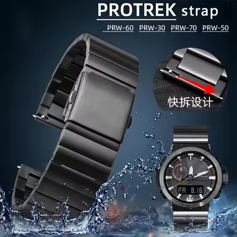 For Casio PRW-30 PRW-50 PRW-60 PRW-70 Watchband Strap PROTREK Sports Bracelet Stainless Steel Watch 