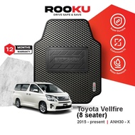Rooku Car Mat   Toyota Vellfire 8 Seater 2015 - 2023 ANH30