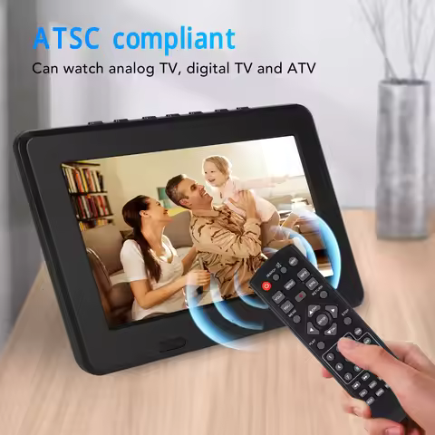 Portable Digital TV 7 Inch ATSC USB Storage Card TV Function Rechargeable 1080P LED Digital Televisi