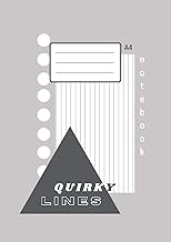 Quirky Lines A4 Notebook: Vertical Lined Exercise Book.