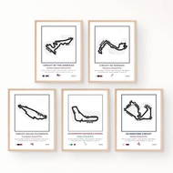 Formula Race Track F1 Poster Famous Formula One Circuits F1 Gift Digital Download Printable Wall Art