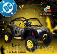 PMB Mobil Aki Anak M9288 Batman Series Baterai 12V4.5A dengan RC & Dual Gearbox 12V Musik Klakson Bl