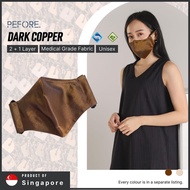 [🇸🇬 PEFORE] Copper Medical Grade Fabric Mask - Dark Copper | Antimicrobial | Reusable Mask