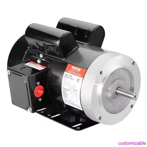 2HP Electric Motor 1725 RPM, AC 115V/230V, 56C Frame, Air Compressor Motor Single Phase, 5/8" Keyed 