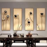 Clubhouse Living Room New Chinese Zen Style Wall Painting Entrance Painting Hotel Corridor Hanging P