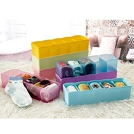 🏅READY STOCK🏅 Panties Storage Box ,Stocking Storage Box Wardrobe ,Organizer 5 Compartments