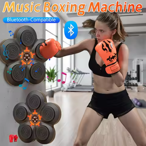 Music Boxing Machine With Adult/Kids Gloves Bluetooth Sport Fitness Boxing Trainer Wall Target Punch