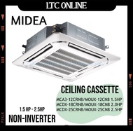 Midea Air Conditioner Ceiling Cassette Non-Inverter R32 1.5HP - 2.5HP MCA3-12CRN8 MCDX-18CRN8 MCDX-25CRN8