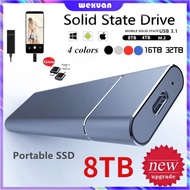 Mobile Hard Drives Solid State Disk Portable SSD USB 3.1 4TB 8TB 16TB 32TB External Solid State Driv