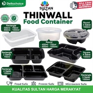 THINWALL Food Container Box Catering Plastic Container Box Take Away Lunch Box DELKOCHOICE