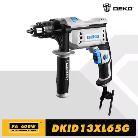 DEKO DKID13XL65G professional grade impact drilll 220V, 2 Functions Drill Screwdriver Electric Tool 