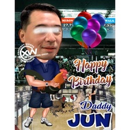 ♞,♘CAKE TOPPER - SABONG / MANOK / SABUNGERO / TATAY / DADDY