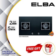 (AUTHORISED DEALER) ELBA EGH-F9542G(GR) 5.0kW 2 Burner Built In Glass Hob / Gas Stoves / Glass Stove / Built in Hob with Safety Valve (Free Gift) / elba 9542