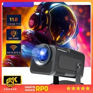 Taffware Mini Portable Android 11 WiFi Bluetooth 1080P Projector - HY320 Original 99 Square