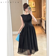 IBUY 2025 Collection Women's Elegant Cross-Waist Sleeveless Long Dress