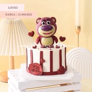 eYw MINIATUR KUE TART LOTSO BERUANG P DEKORASI KUE ULANG TAHUN ULTAH