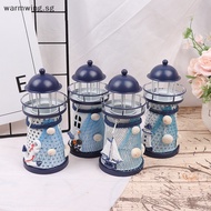 Warmwing Mediterranean Lighthouse Iron  Table home Decor Metal  Holder SG