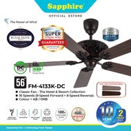 Sapphire FM4139K-DC Classic Ceiling Fan | 56” | DC Motor | 16 Speeds | 5 Plywood Blades | Kipas Siling | 风扇