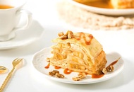 母親節蛋糕-焦糖卡士達香蕉千層#特調清爽焦糖卡士達內餡#健康核